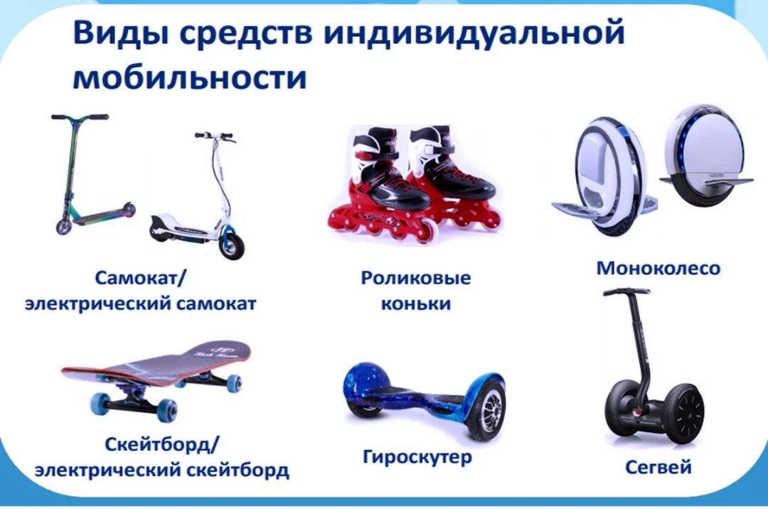 Памятки при управлении средствами индивидуальной мобильности.